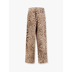 Cotton trouser with animalier print