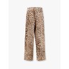 Cotton trouser with animalier print