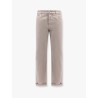 Stretch cotton trouser with back logo patch
