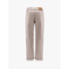 Stretch cotton trouser with back logo patch