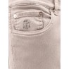 Stretch cotton trouser with back logo patch