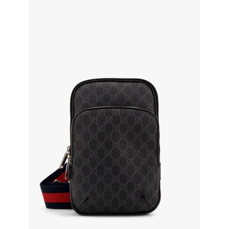 GG supreme fabric and leather crossbody bag
