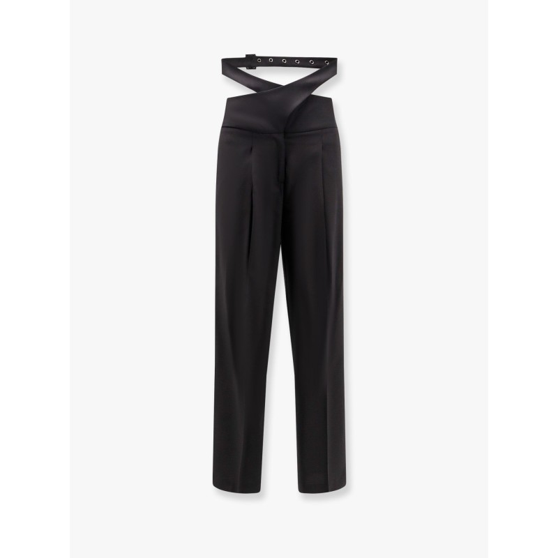 Stretch virgin wool trouser