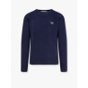 Virgin wool sweater with vlogo embroidery