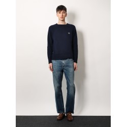 Virgin wool sweater with vlogo embroidery