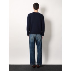 Virgin wool sweater with vlogo embroidery