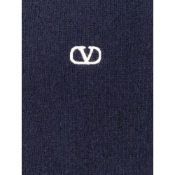 Virgin wool sweater with vlogo embroidery