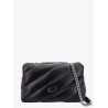 Matelassé leather shoulder bag with iconic love birds buckle