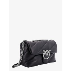 Matelassé leather shoulder bag with iconic love birds buckle