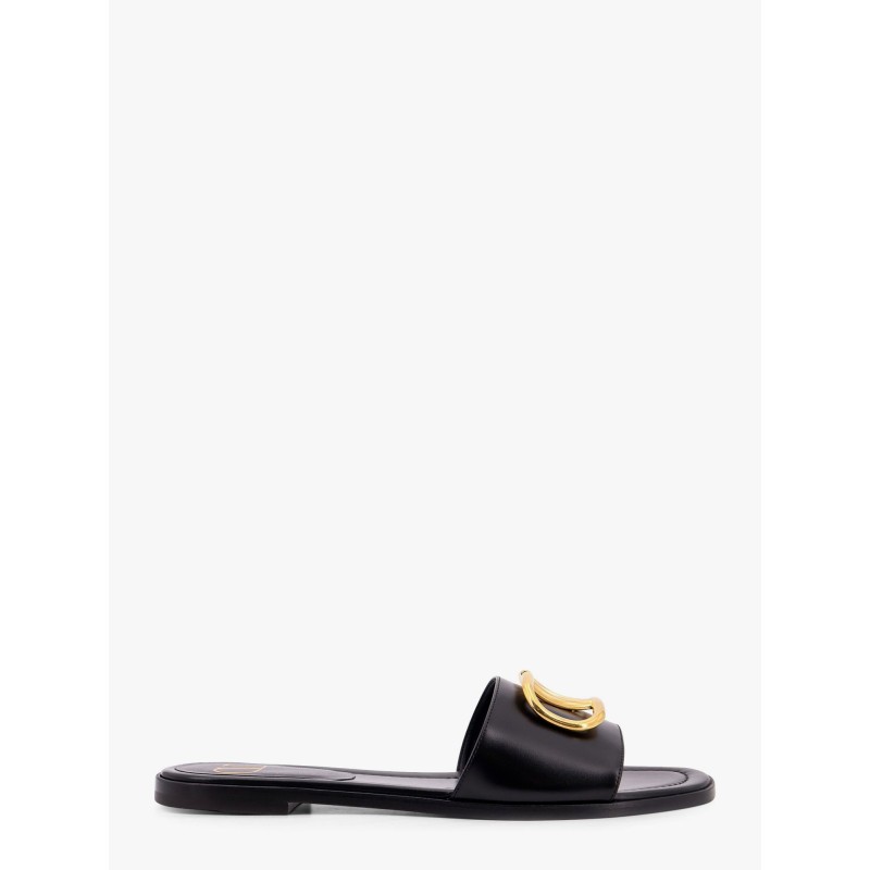 Valentino garavani leather sandals  with vlogo signature