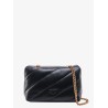 Matelassé leather shoulder bag with iconic love birds buckle