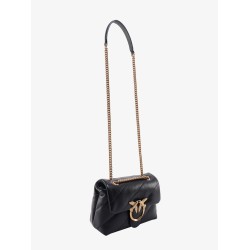 Matelassé leather shoulder bag with iconic love birds buckle