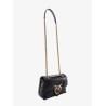 Matelassé leather shoulder bag with iconic love birds buckle