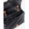 Matelassé leather shoulder bag with iconic love birds buckle