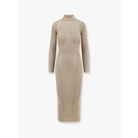 Ribbed knitted long dress