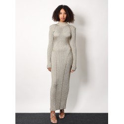 Ribbed knitted long dress