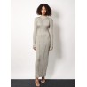 Ribbed knitted long dress