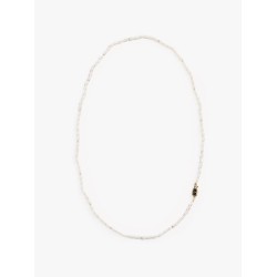 Metal necklace with pearls