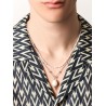Metal necklace with pearls