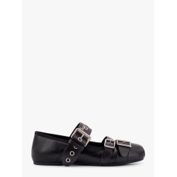 Dior punk leather ballerinas