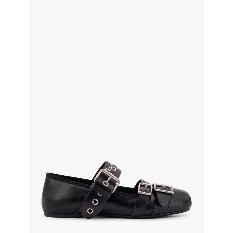 Dior punk leather ballerinas
