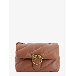 Matelassé leather shoulder bag with iconic love birds buckle