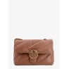 Matelassé leather shoulder bag with iconic love birds buckle