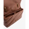 Matelassé leather shoulder bag with iconic love birds buckle