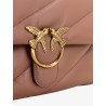Matelassé leather shoulder bag with iconic love birds buckle