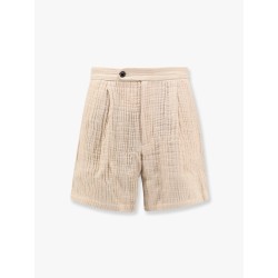 Double weave linen bermuda shorts