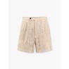 Double weave linen bermuda shorts
