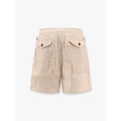 Double weave linen bermuda shorts