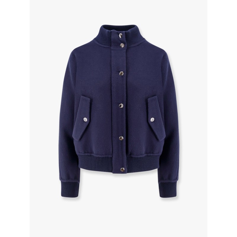 Virgin wool and silk bomber with dior oblique internal motif