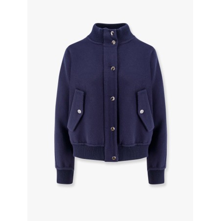 Virgin wool and silk bomber with dior oblique internal motif