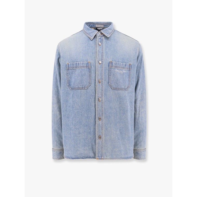 Denim shirt/jacket with madras lining