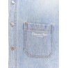Denim shirt/jacket with madras lining