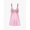 Christopher kane residency satin dress with rhinestones  details
