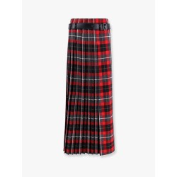 Tartan wool kilt skirt with check'n'dior motif
