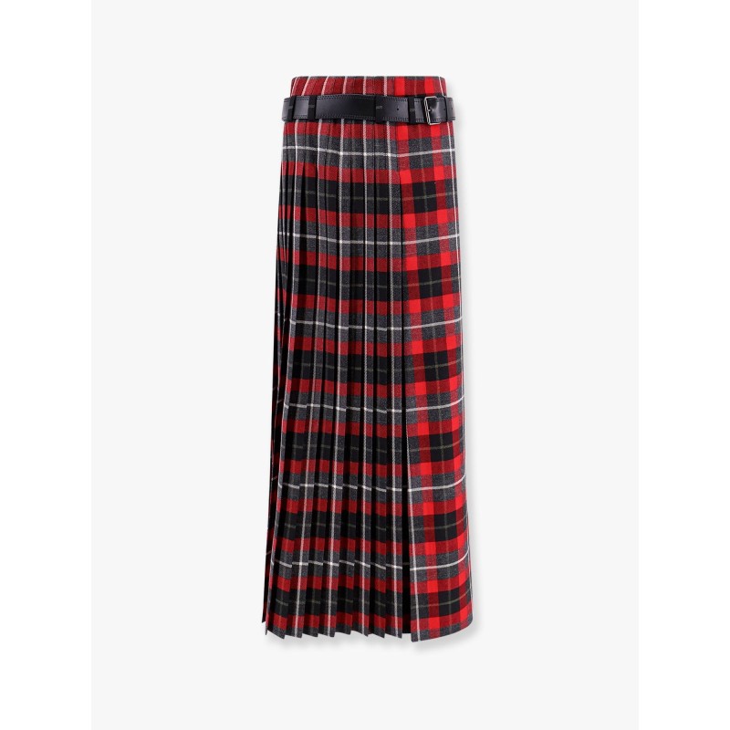 Tartan wool kilt skirt with check'n'dior motif