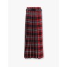 Tartan wool kilt skirt with check'n'dior motif