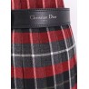 Tartan wool kilt skirt with check'n'dior motif