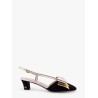 Bowow moiré fabric slingback