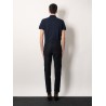 Cotton trosuer with leather logo patch