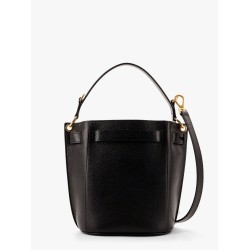 Crossbody leather bucket bag