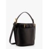 Crossbody leather bucket bag