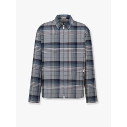 Madras shirt with zip closure
