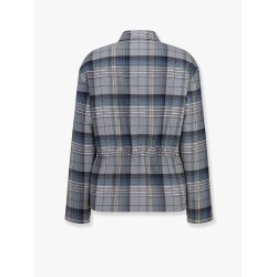 Madras shirt with zip closure