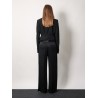 Viscose blend trouser with slits