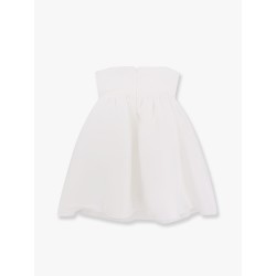 Taffeta décolleté dress with bow