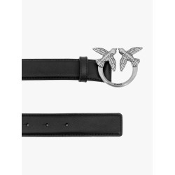 Berry leather belt